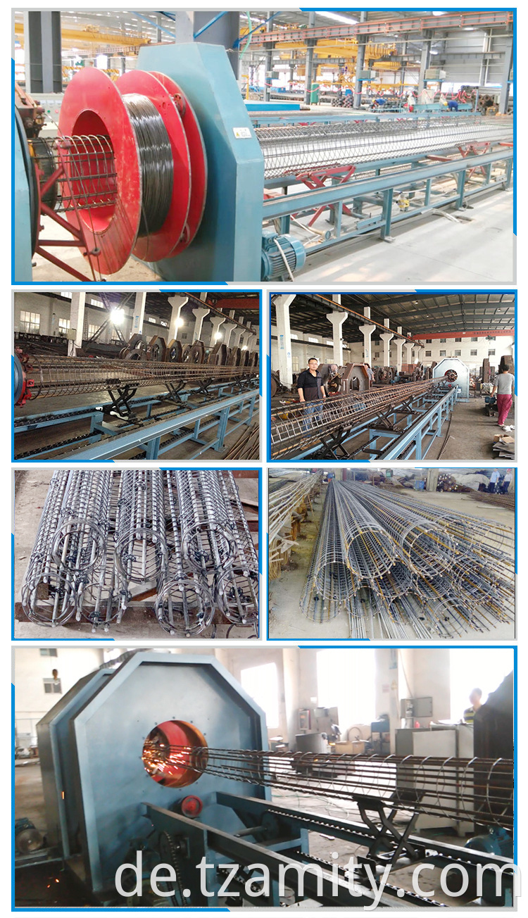Drahtkäfigschweißmaschinen-Stahlschweißen für Betonpol Amity Care 0-64R/min 190-390 mm 21*2,5*2,5 m 380 V50Hz